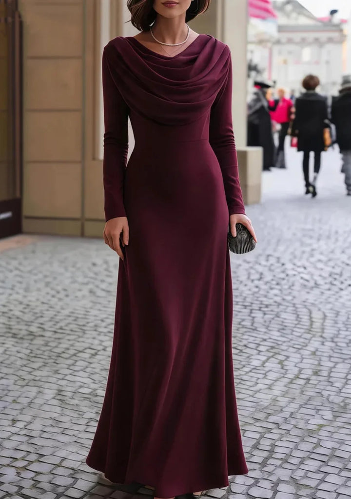 Brielle Draped Neckline Maxi Dress
