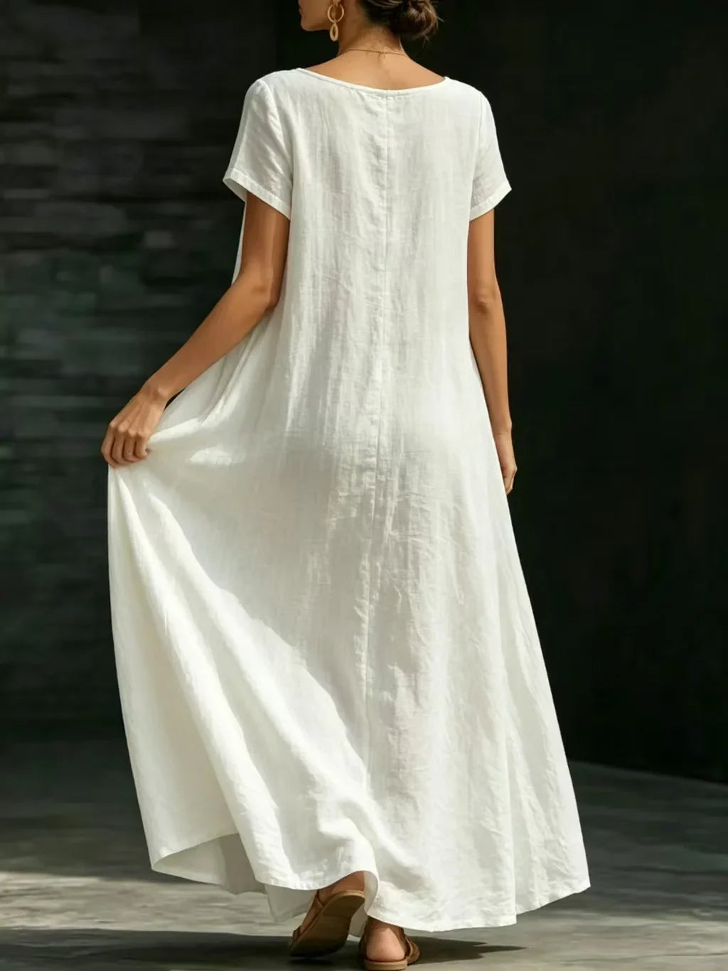 Iris Casual Loose Fit A Line Maxi Dress