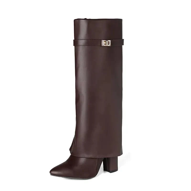 Felicity Square Heel Knee Boots