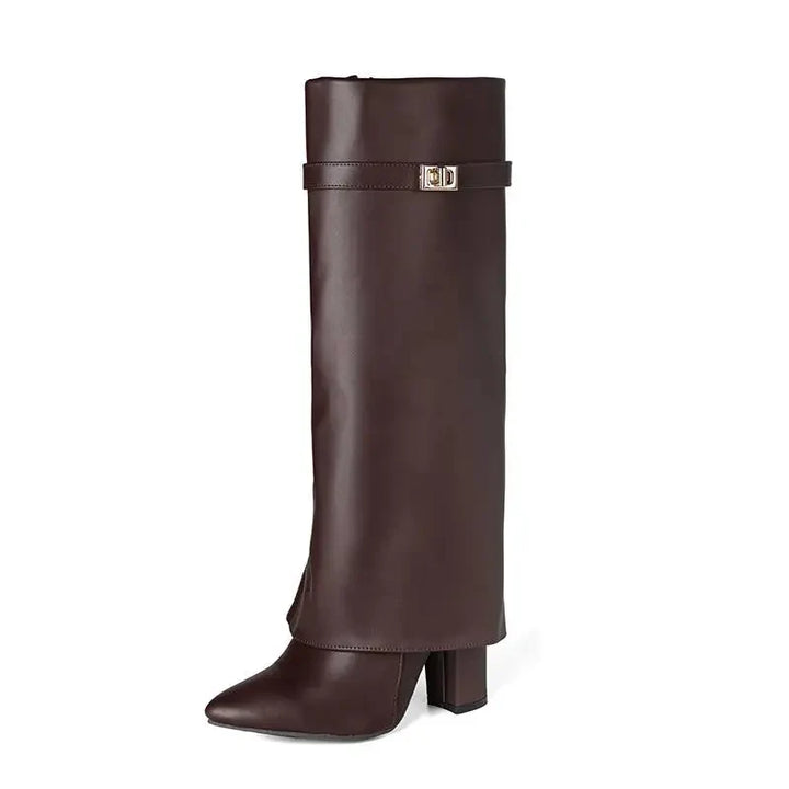 Felicity Square Heel Knee Boots