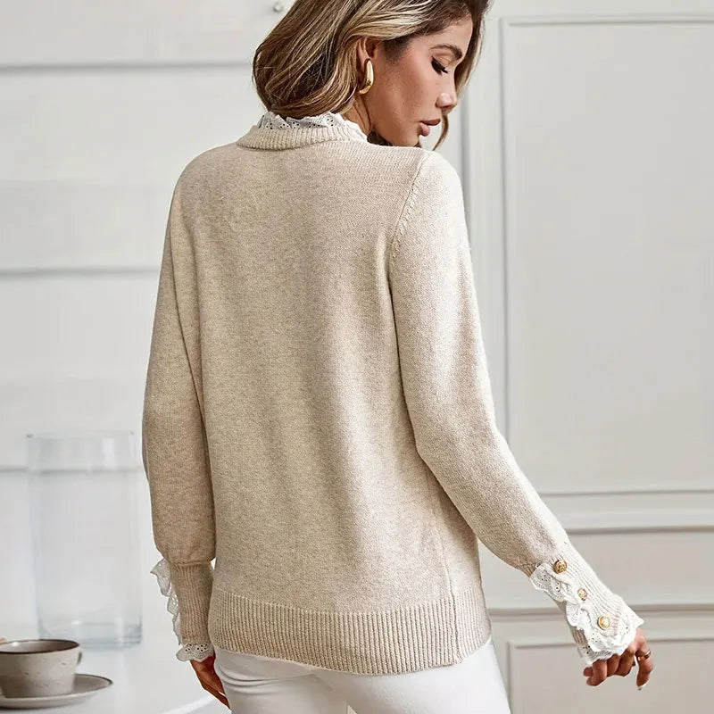 Marisette Lace Trim Pullover