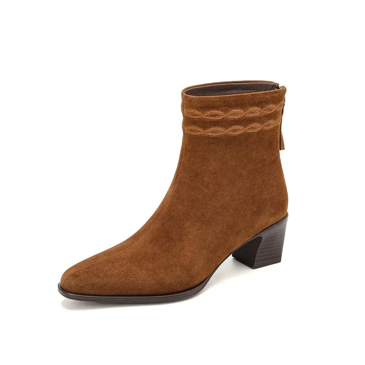 Adeline Square Toe Ankle Boots