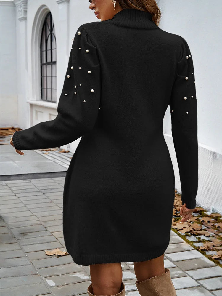 Odessalyn Pearl Beaded Sweater Dress