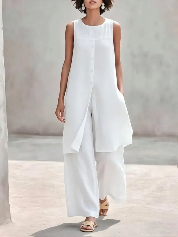 Maelis Casual Layered Trouser Set