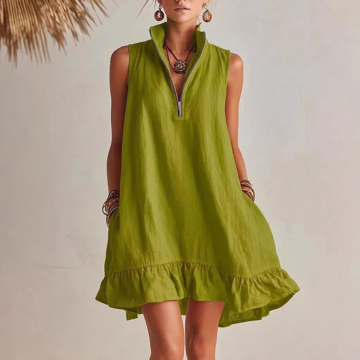 Sorena Ruffle Hem Mini Dress