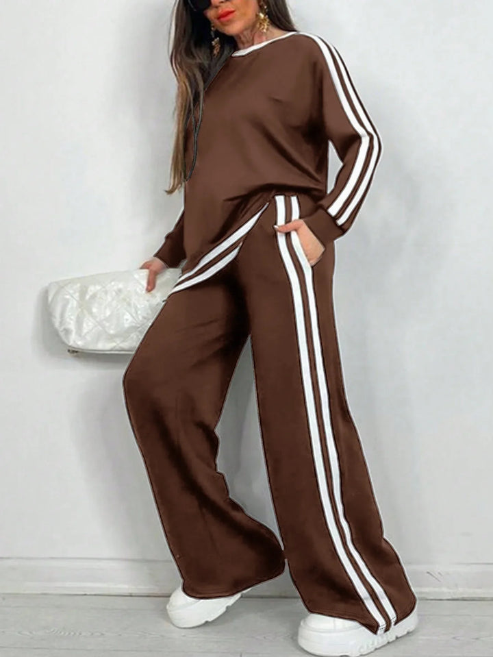 Madina Sports Stripe Lounge Set