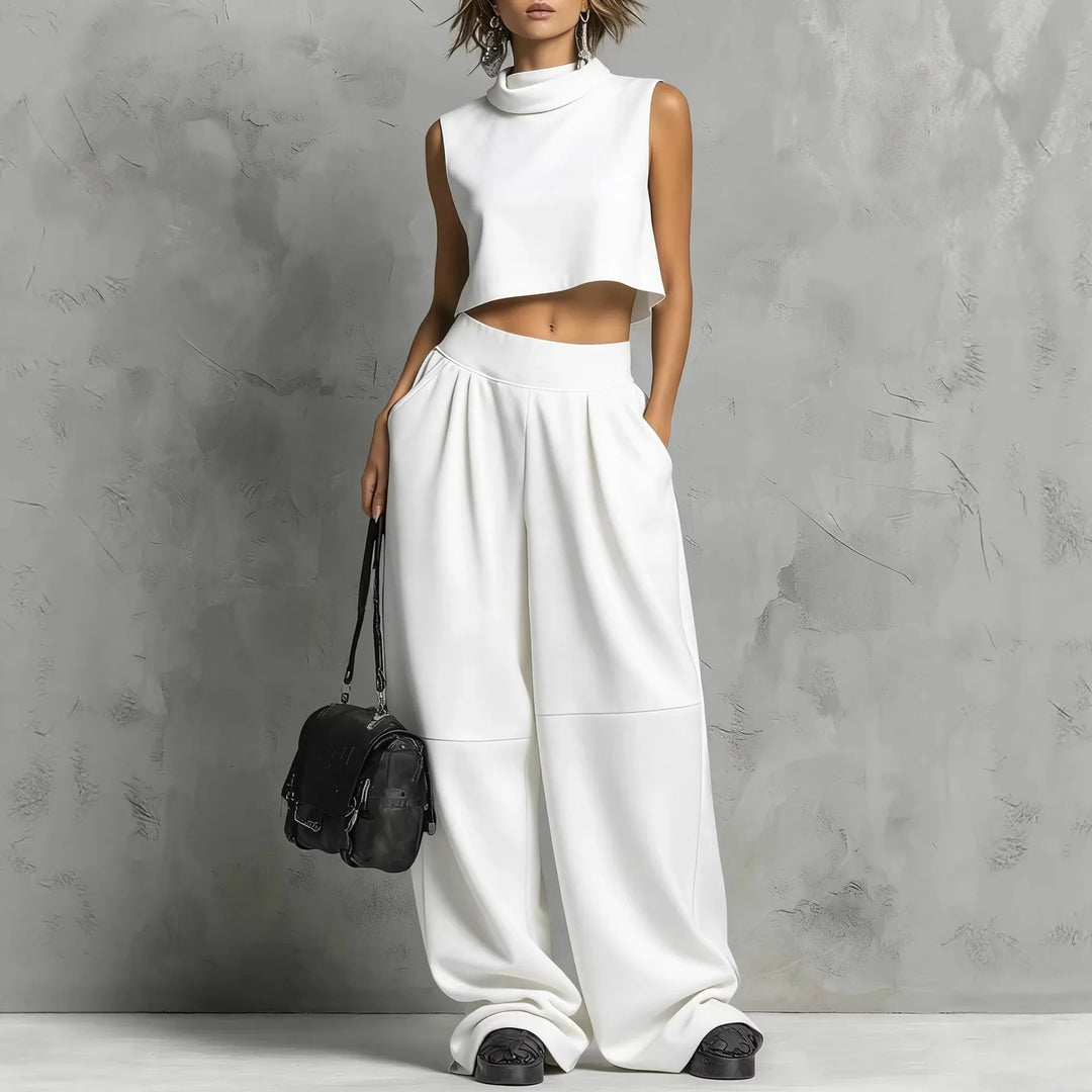 Viola Crop Top & Trouser Set