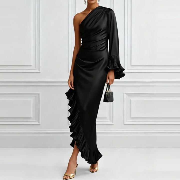 Lurina Elegant Ruffle Maxi Dress