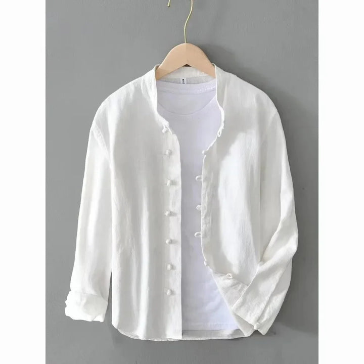 Lucas Henley Long Sleeve Linen Shirt