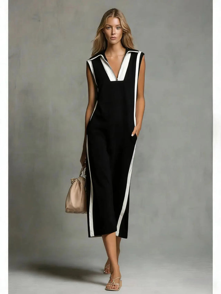 Noeline V Neck Maxi Shirt Dress