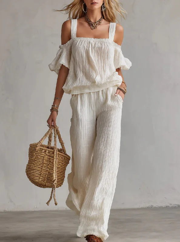 Elowen Ruffle Relaxed Trouser Set