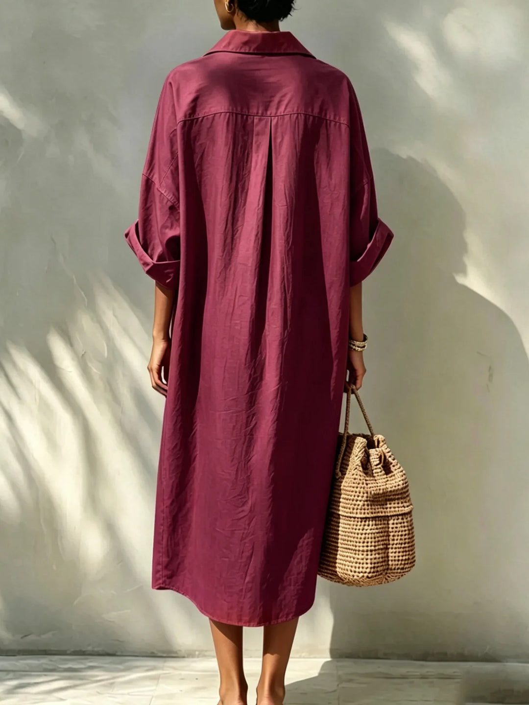 Elenora Relaxed Midi Shirt Dress