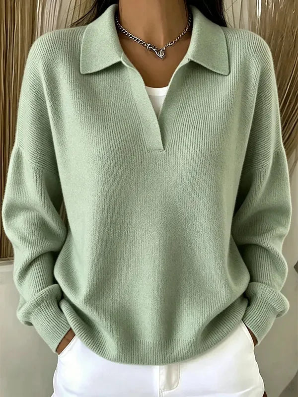 Selene Ribbed Knit Polo