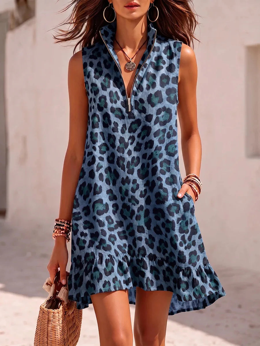 Danica Leopard Print Mini Dress