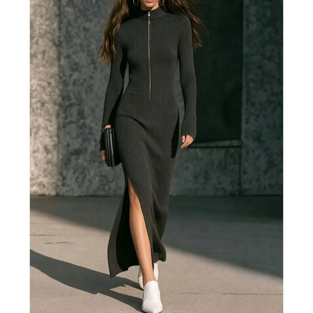 Suzane Ribbed Long Dress