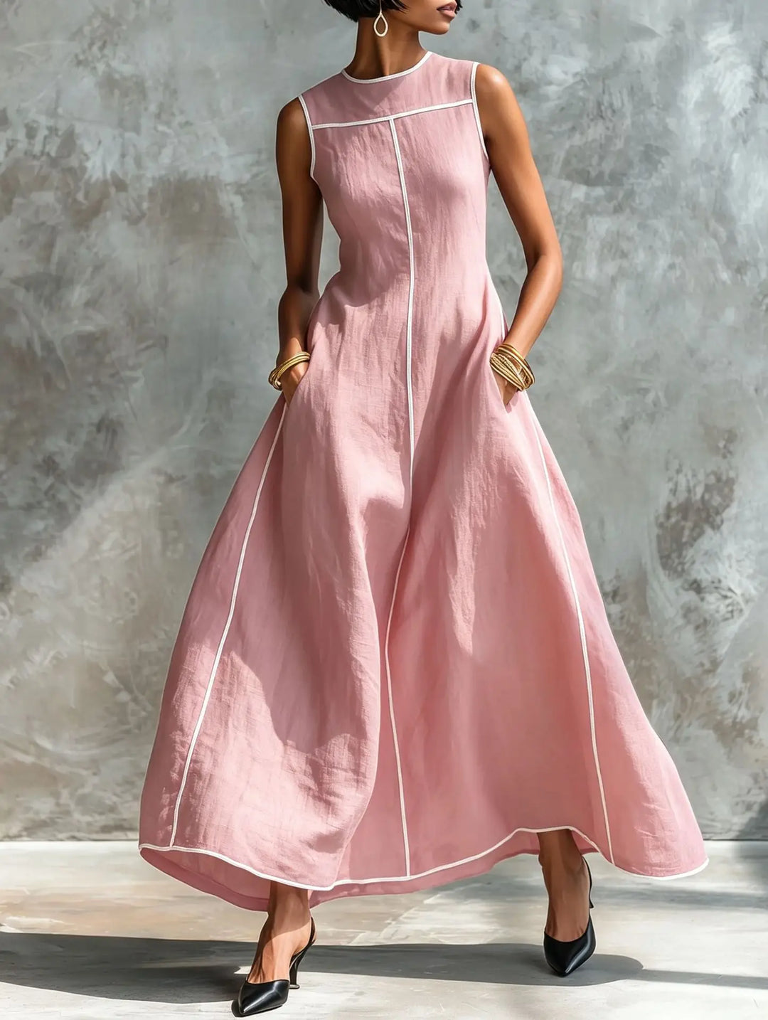 Drusilla Elegant Flowy Maxi Dress