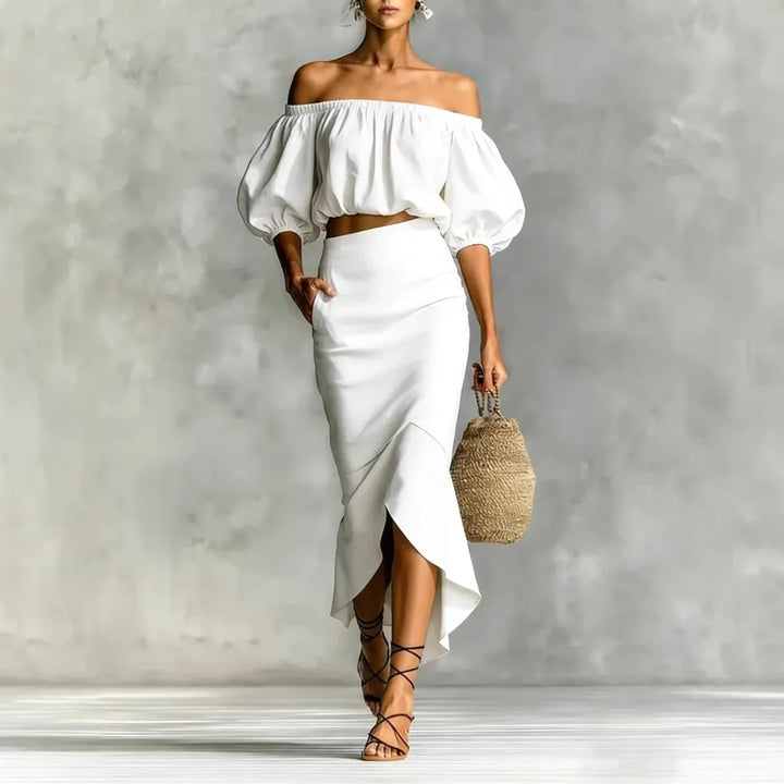 Solara Off Shoulder Skirt Set