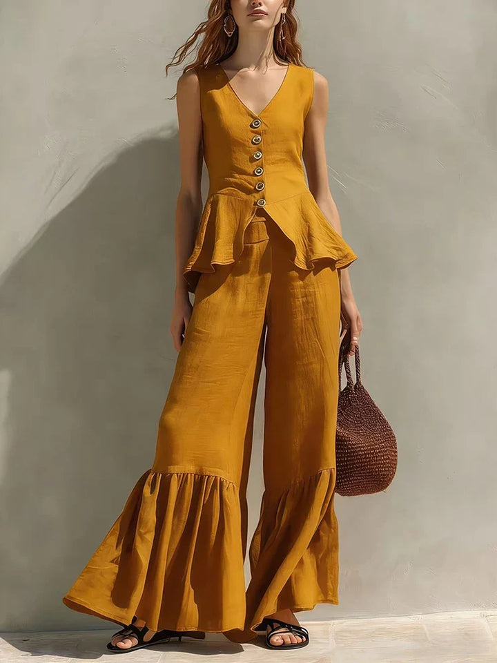 Aviana Ruffle Wide Leg Set