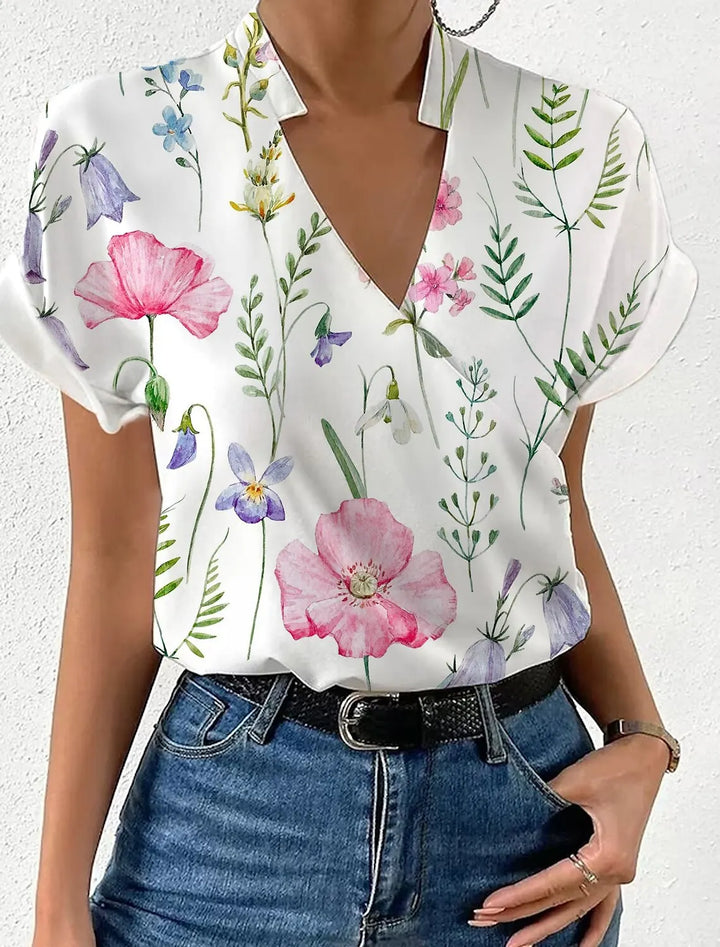 Seloria Floral Wrap Blouse