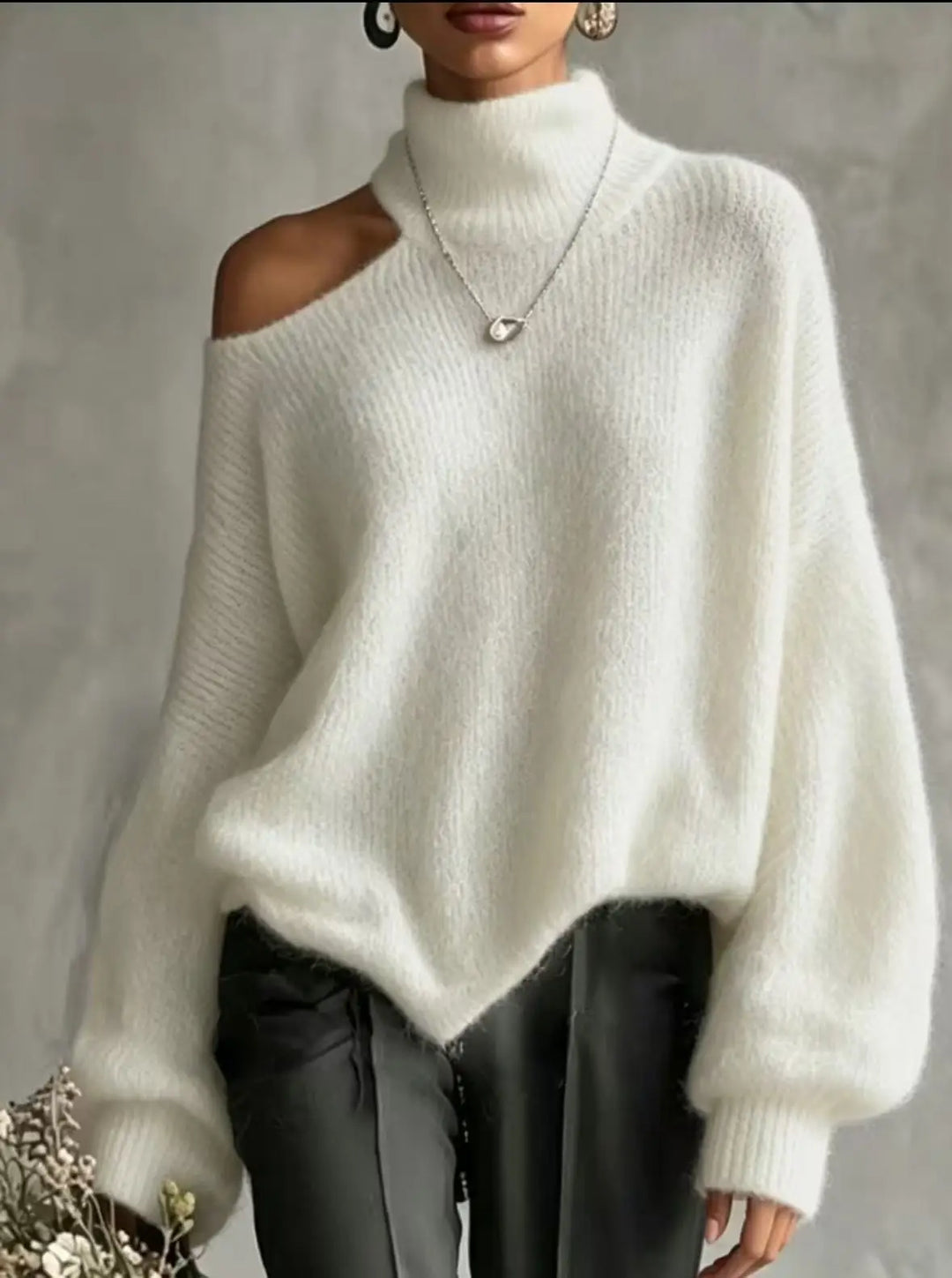 Winslet Cutout Shoulder Sweater