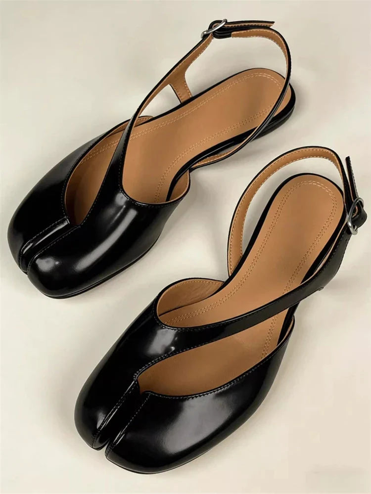 Quinn Split Toe Slingback Flats