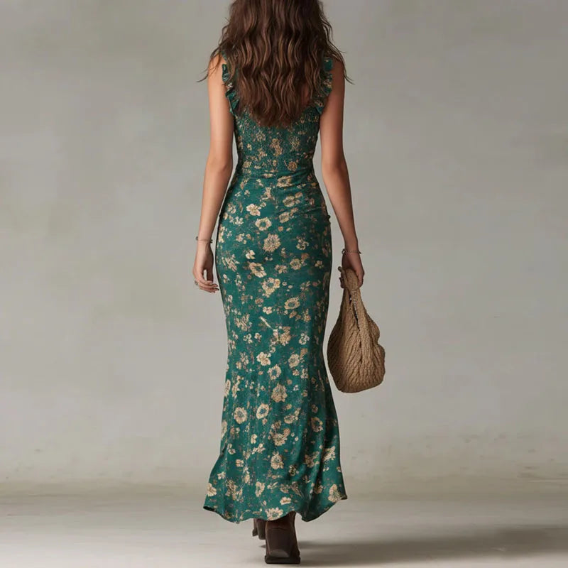 Sansa Flowy Floral Slit Maxi Dress