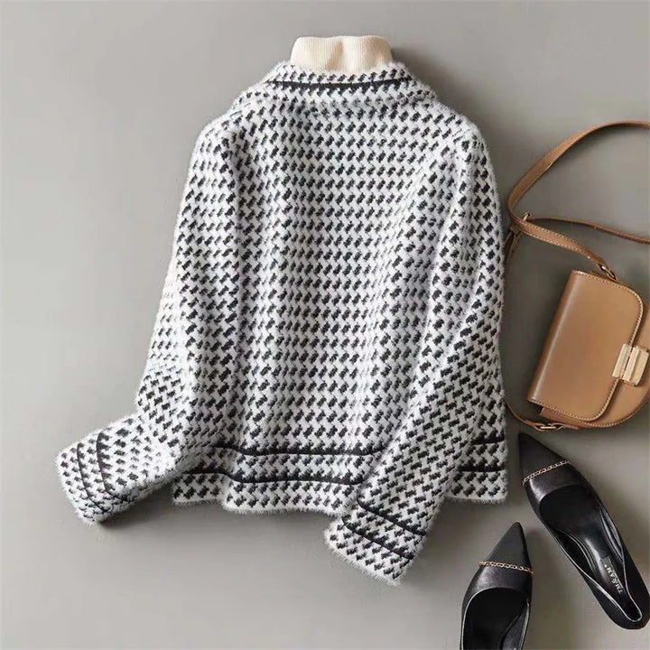 Winona Houndstooth Knit Jacket