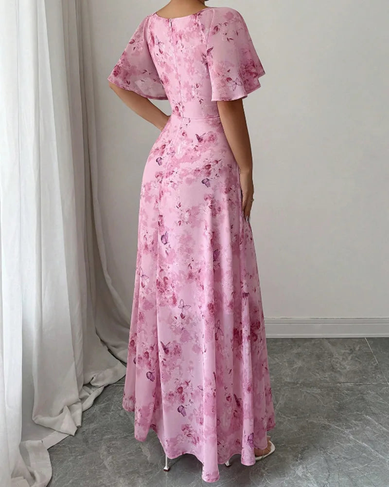 Elodie Puff Sleeve Midi Dress
