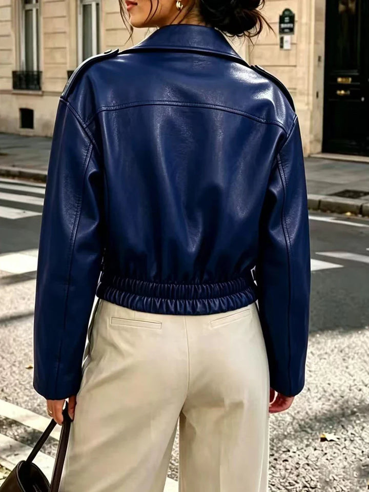 Marielle Cropped Moto Jacket