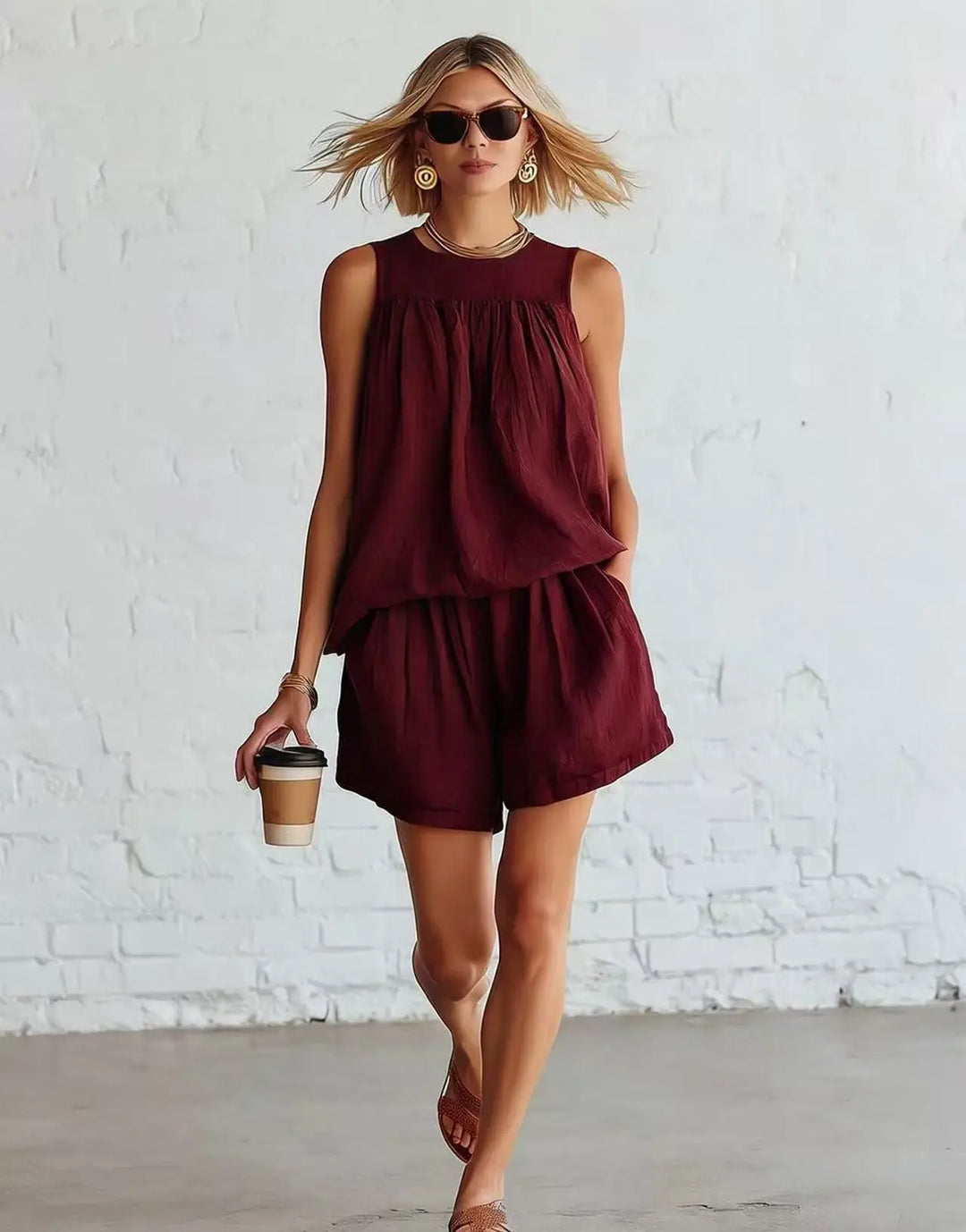 Jolanta Casual Relaxed Shorts Set