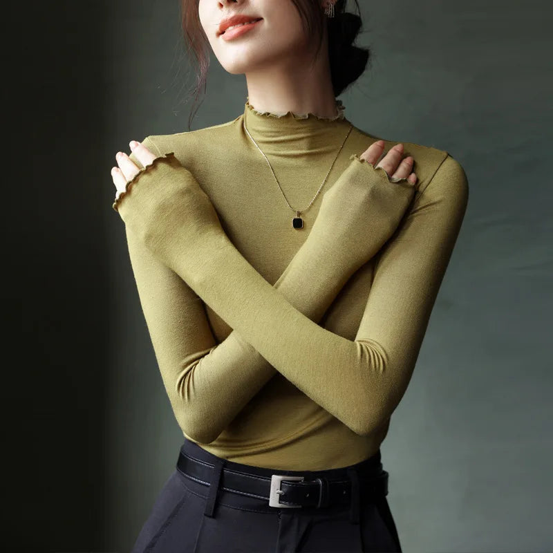 Nerissa Lettuce Edge Knit Top