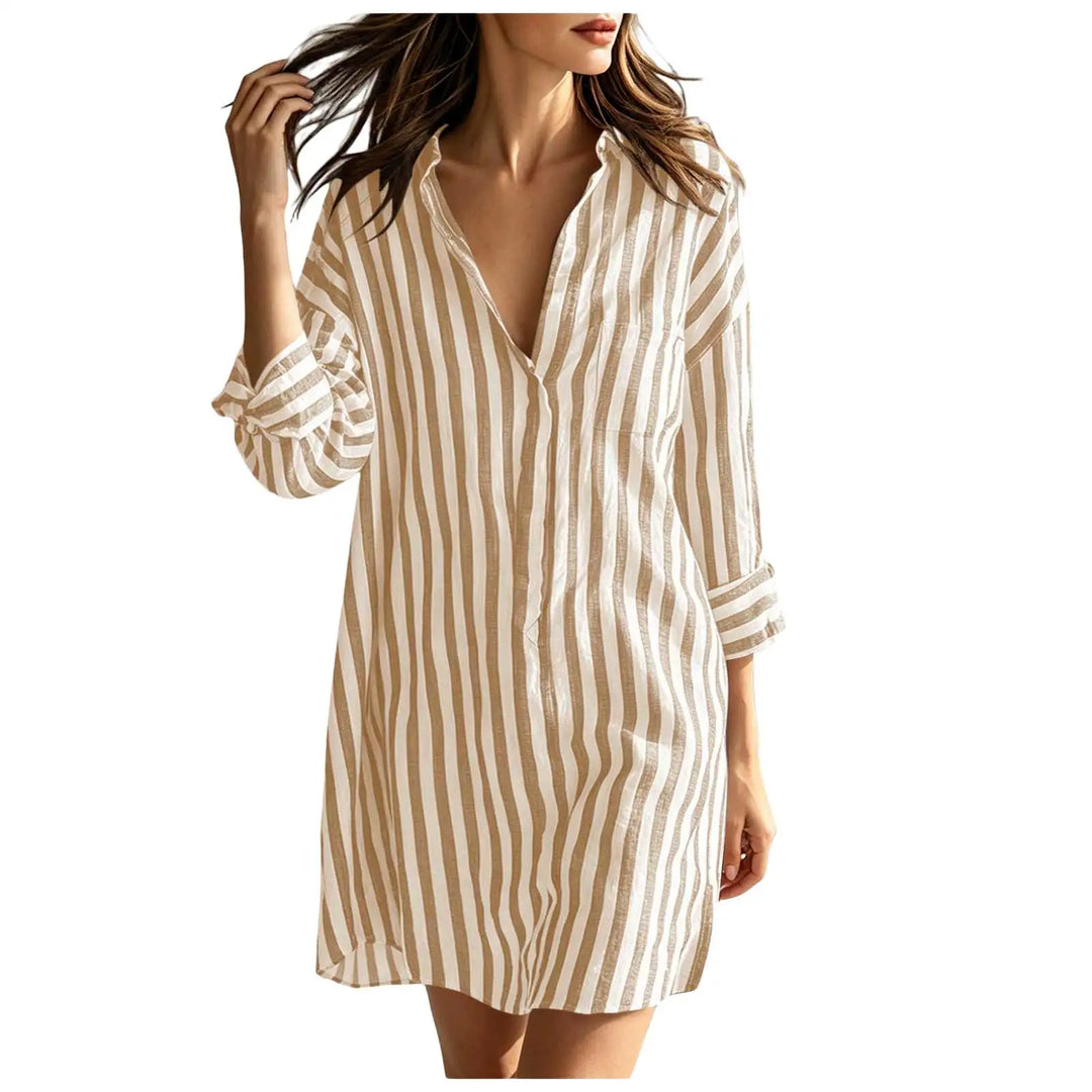 Amalia Lightweight Stripe Mini Dress