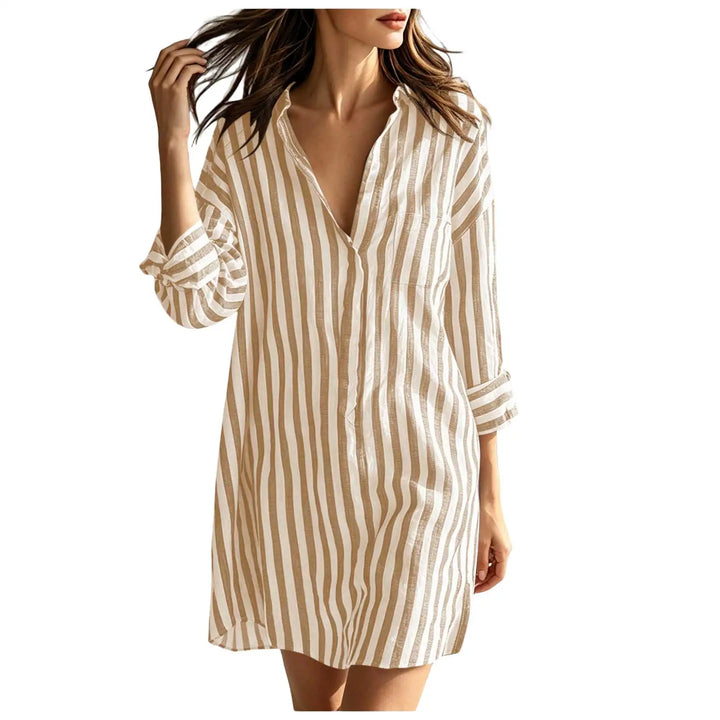 Amalia Lightweight Stripe Mini Dress