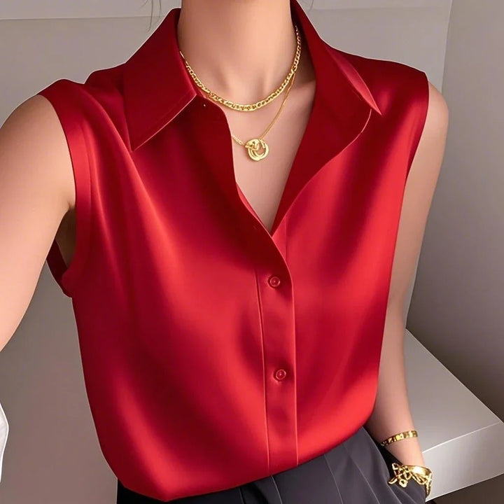 Sorellea Satin Sleeveless Blouse