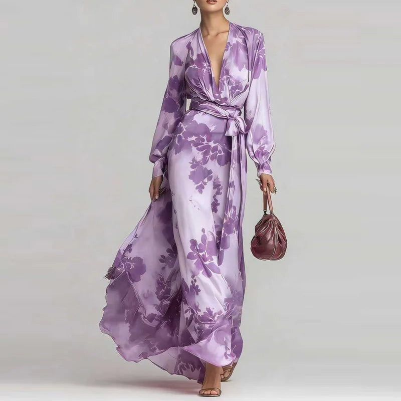 Olivia Floral Chiffon Maxi Dress