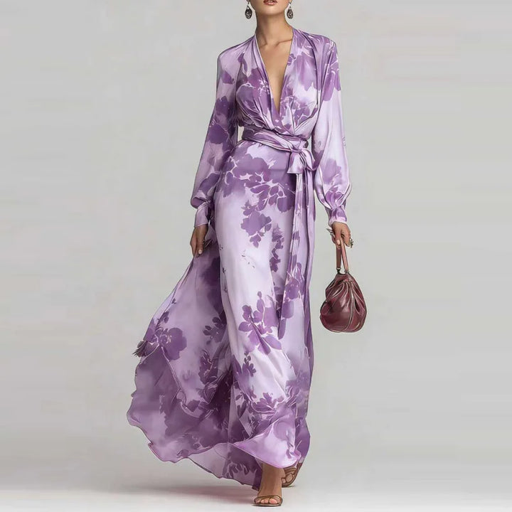 Olivia Floral Chiffon Maxi Dress