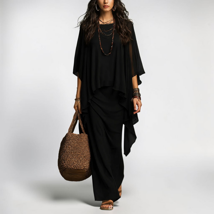 Fiorenza Chiffon Overlay Two Piece Set