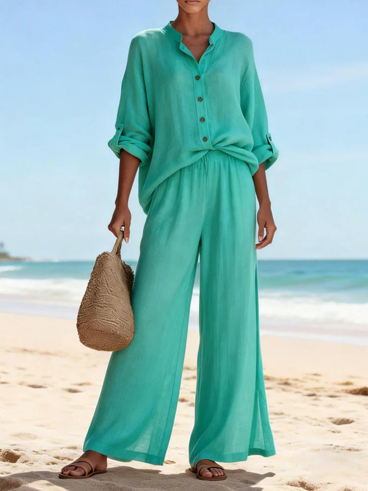 Aizel Casual Summer Trouser Set
