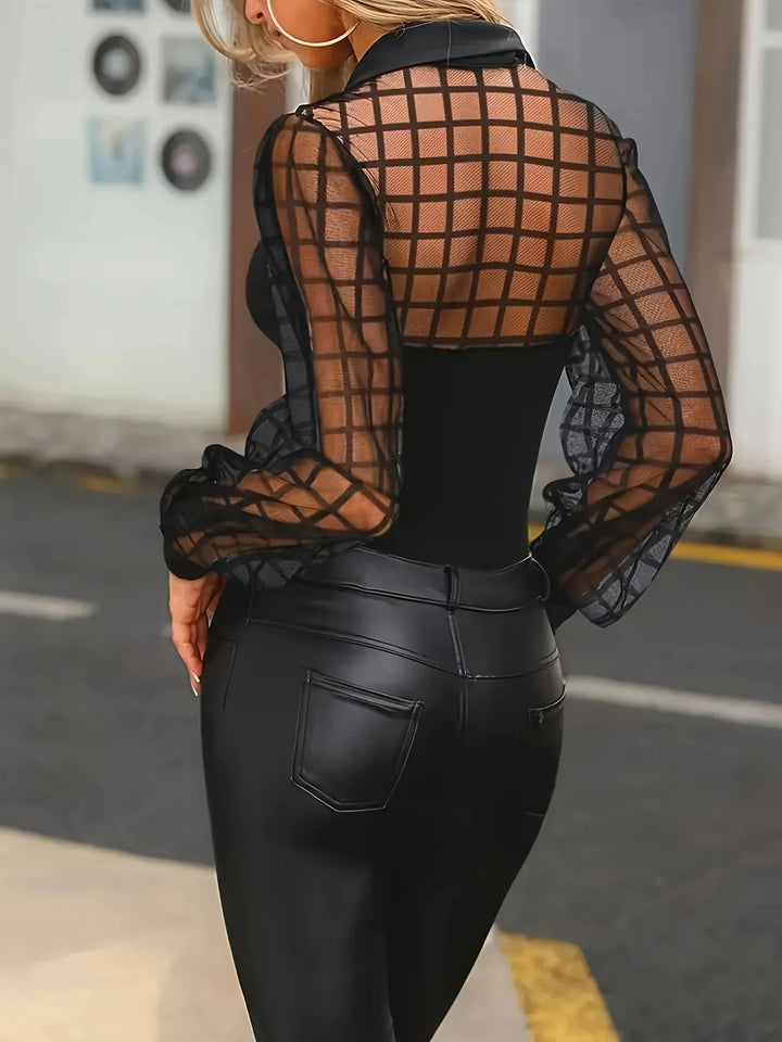 Fioralyn Elegant Sheer Blouse
