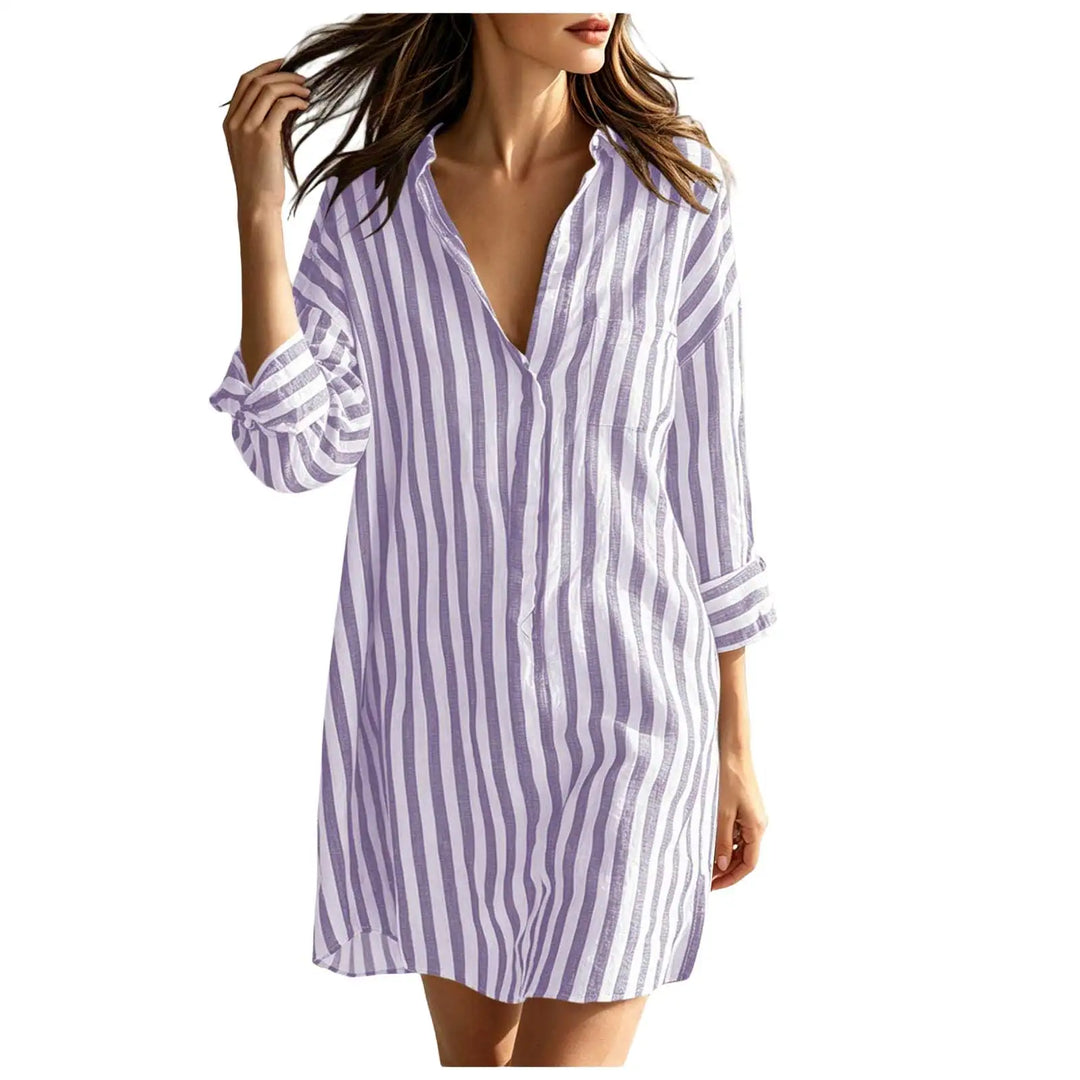 Amalia Lightweight Stripe Mini Dress