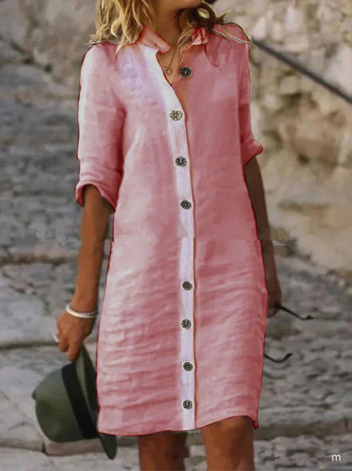 Paloma Button Front Mini Dress