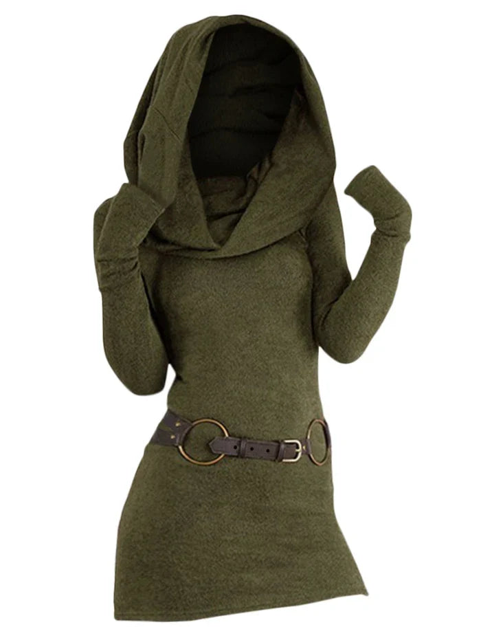 Marielys Cowl Neck Sweater Dress