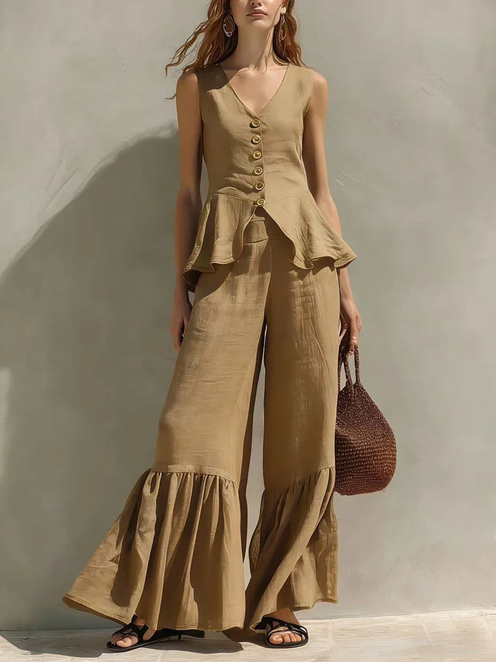 Aviana Ruffle Wide Leg Set