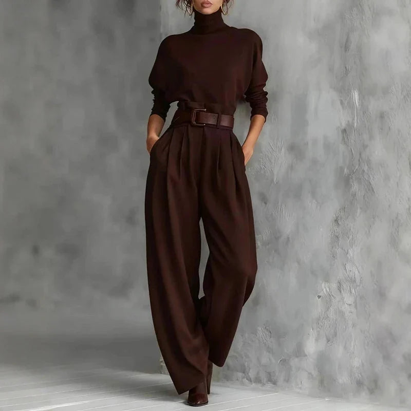 Lennox Elegant Turtleneck Pant Set