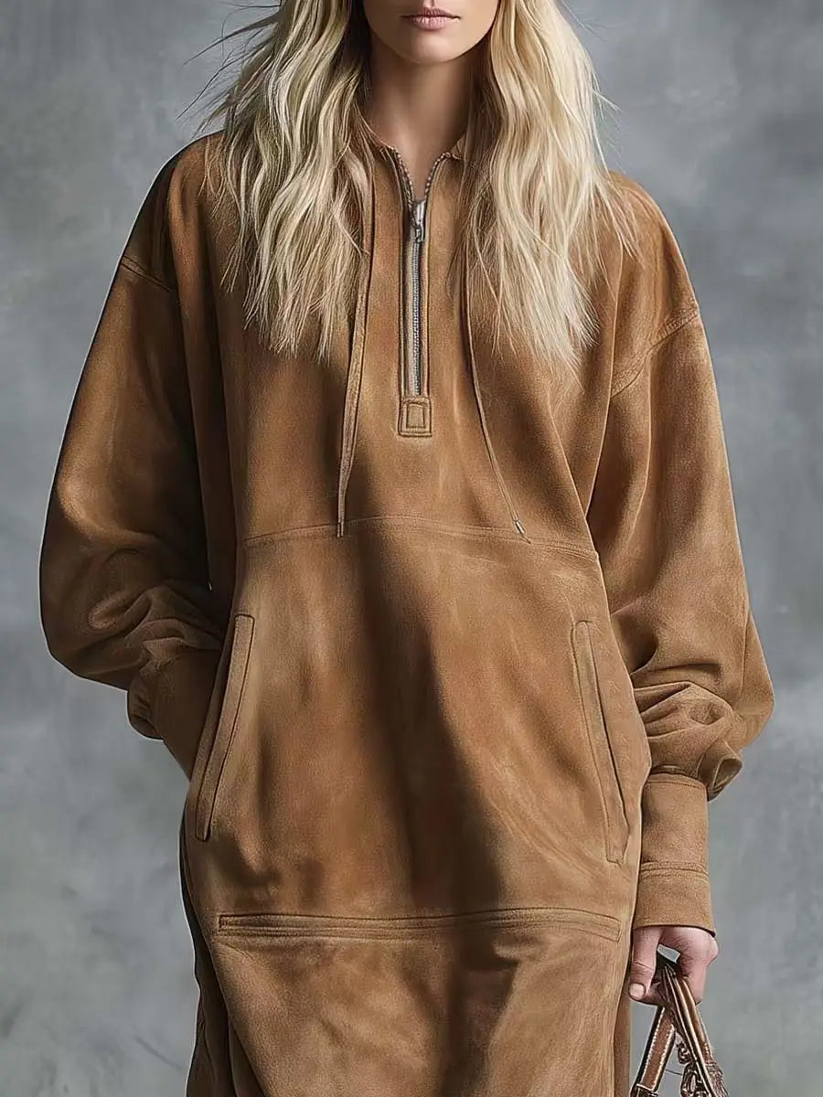 Lucy Faux Suede Fringe Dress