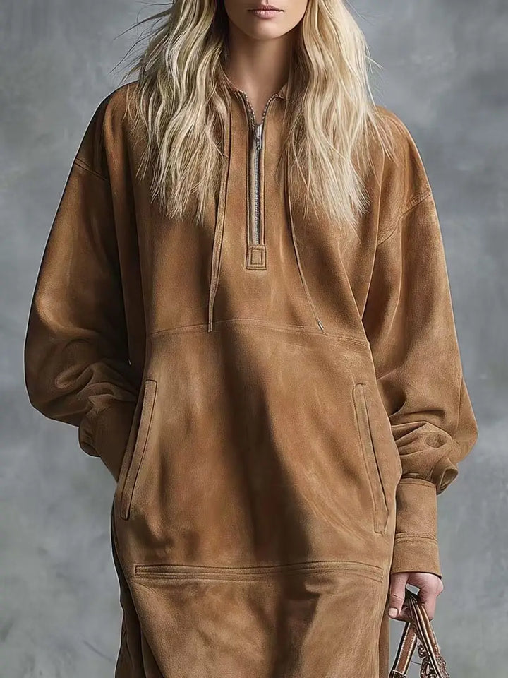 Lucy Faux Suede Fringe Dress