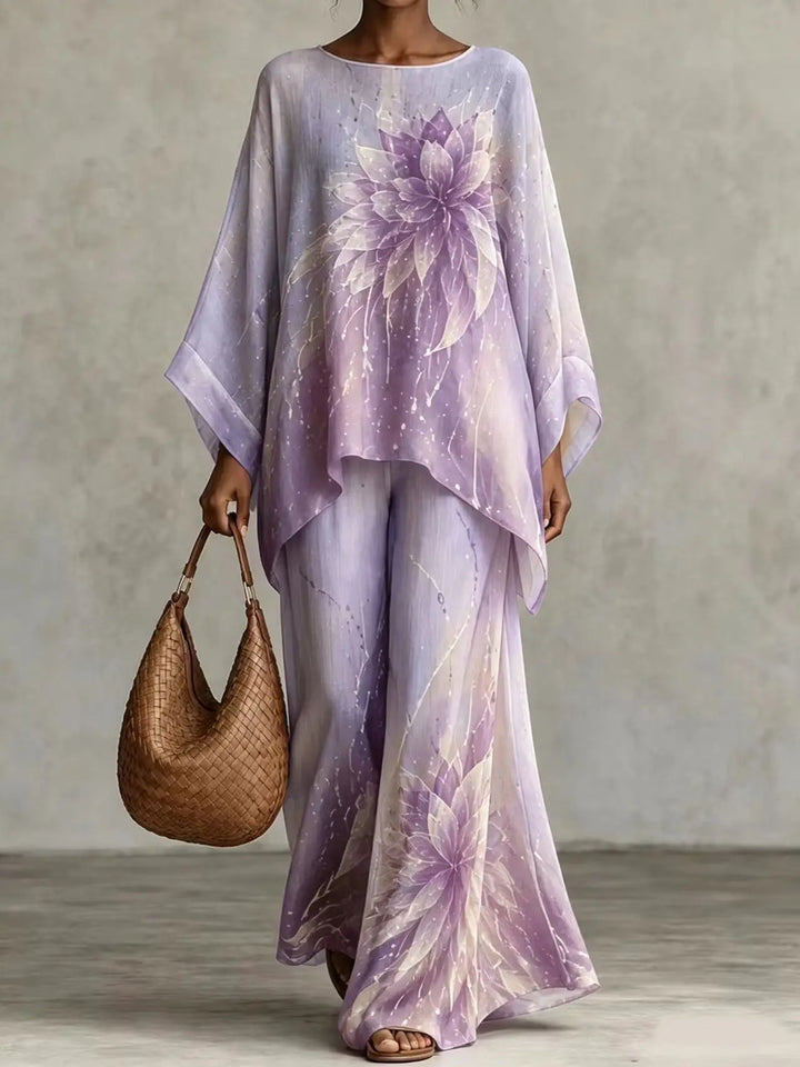 Halona Printed Loose Two-Piece Set