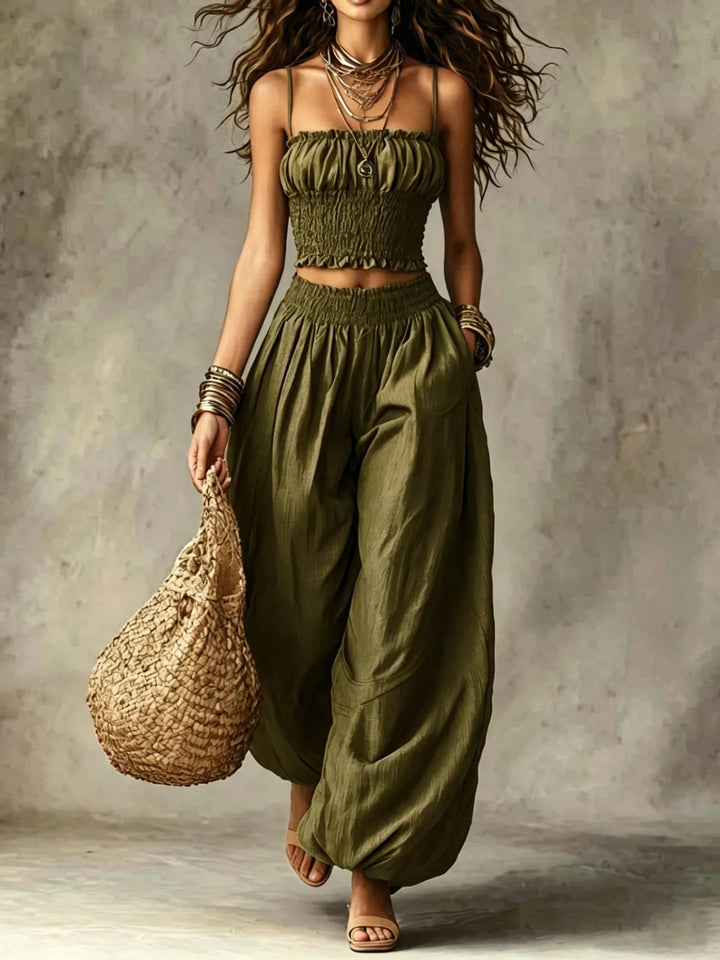 Hanae  Wide Leg Two-Piece Set