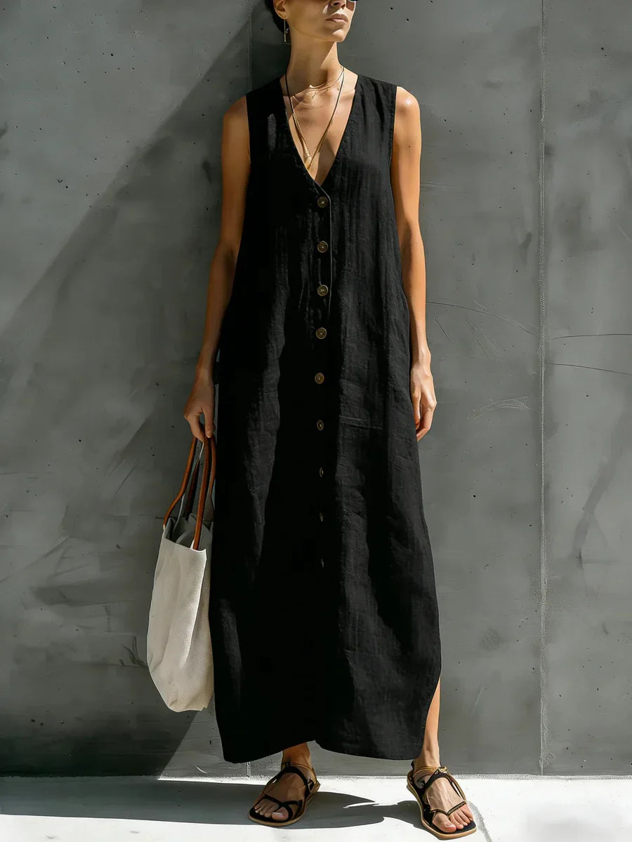Harper Linen Blend Long Sundress