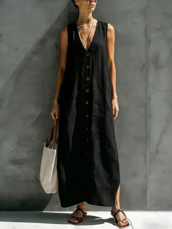 Harper Linen Blend Long Sundress